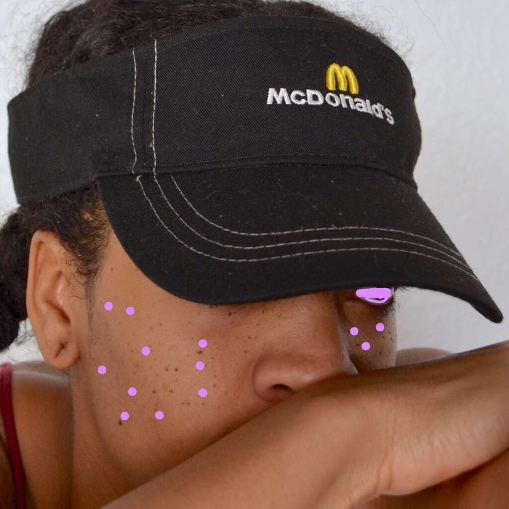Black McDonalds Logo Fast Food Visor